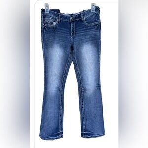 Amethyst Jeans Blue Flare Wide Leg Denim Size 11